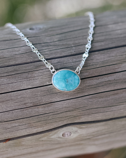 Stevie Necklace || White Water Turquoise