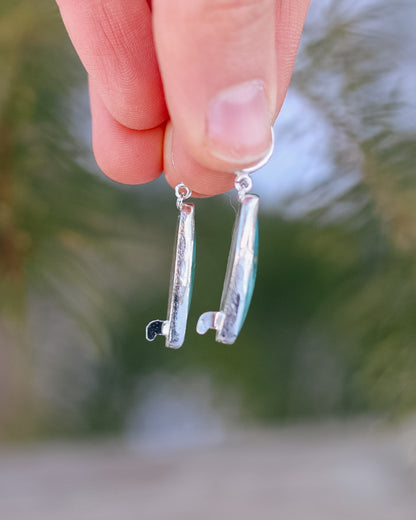 Carico Lake Turquoise Surf Board Earrings