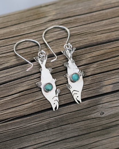 Salmon Earrings || Lone Mountain Turquoise