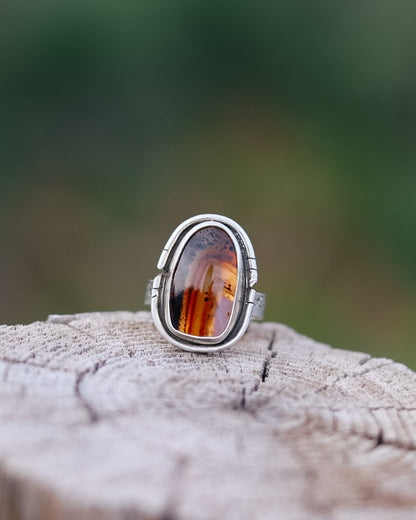Montana Agate Trout Ring || 7.5