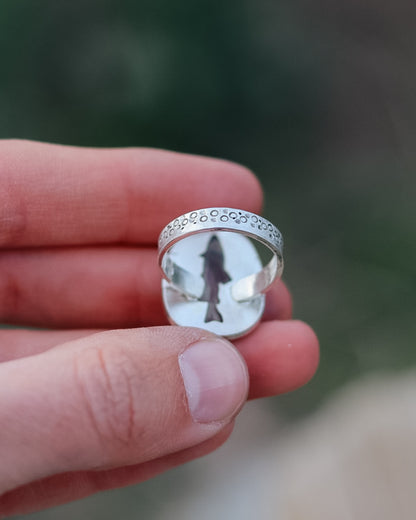 Montana Agate Trout Ring || 7.5