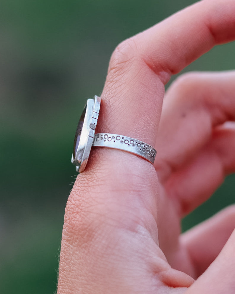 Montana Agate Trout Ring || 10