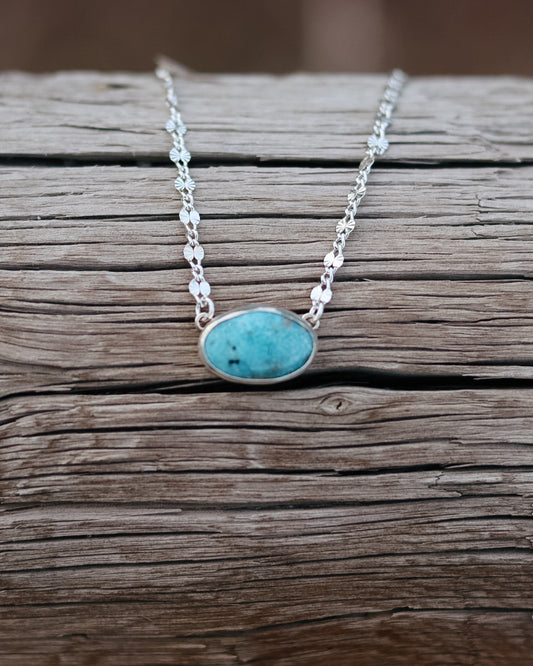 Stevie Necklace || White Water Turquoise