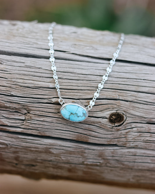 Stevie Necklace || White Water Turquoise