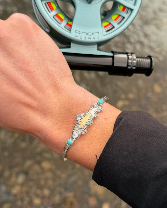 Grateful Trout Cuff || Tuquoise