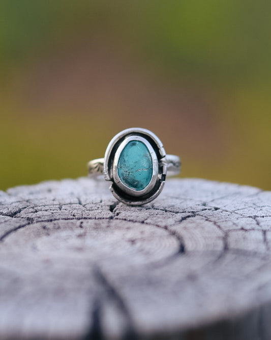 Fox Turquoise Sunrise Ring || 7