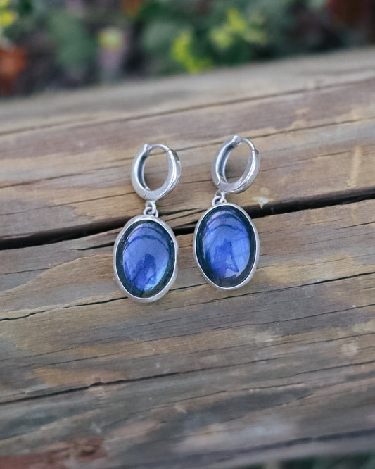 Labradorite Huggies