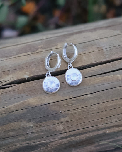 Moonstone Pebble Huggies