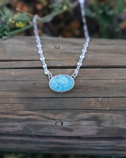 Stevie Necklace || White Water Turquoise