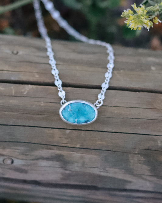 Stevie Necklace || White Water Turquoise
