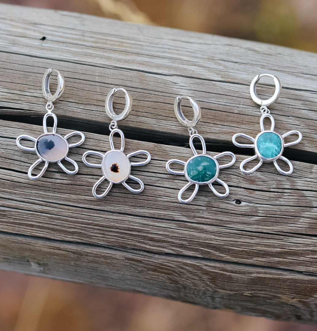 Funky Floral Huggies || Fox Mine Turquoise