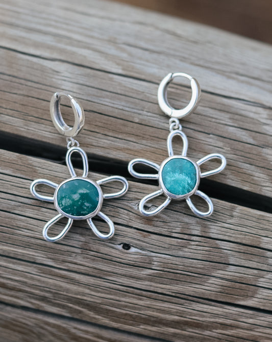 Funky Floral Huggies || Fox Mine Turquoise