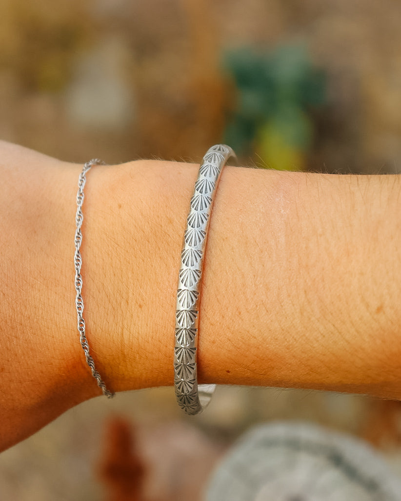 Shell Stamped Cuff