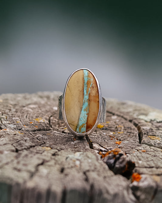 Royston Ribbon Turquoise Ripple Ring || 9-9.25