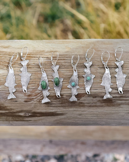 Kokanee Salmon Earrings || Lone Mountain Turquoise