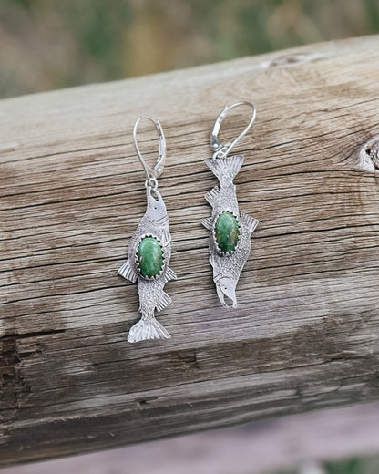 Kokanee Salmon Earrings || Sonoran Gold Turquoise