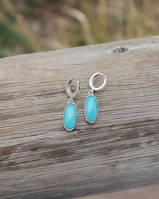 Lone Mountain Turquoise Huggies