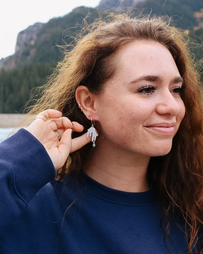 Doodle Bear Earrings || Lone Mountain Turquoise