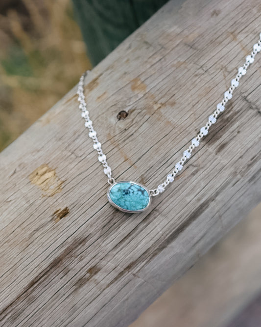 Stevie Necklace || White Water Turquoise