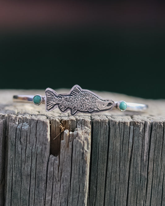 Kokanee Salmon Cuff || Lone Mountain Turquoise