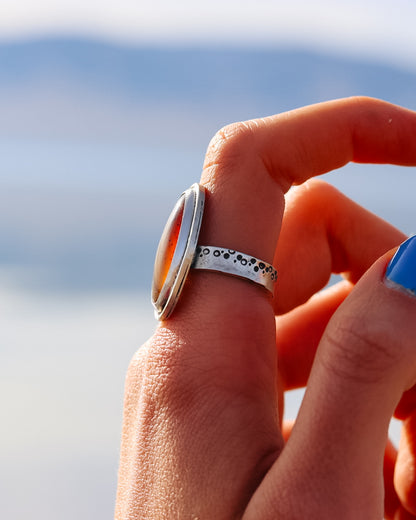 Montana Agate Trout Ring || 8