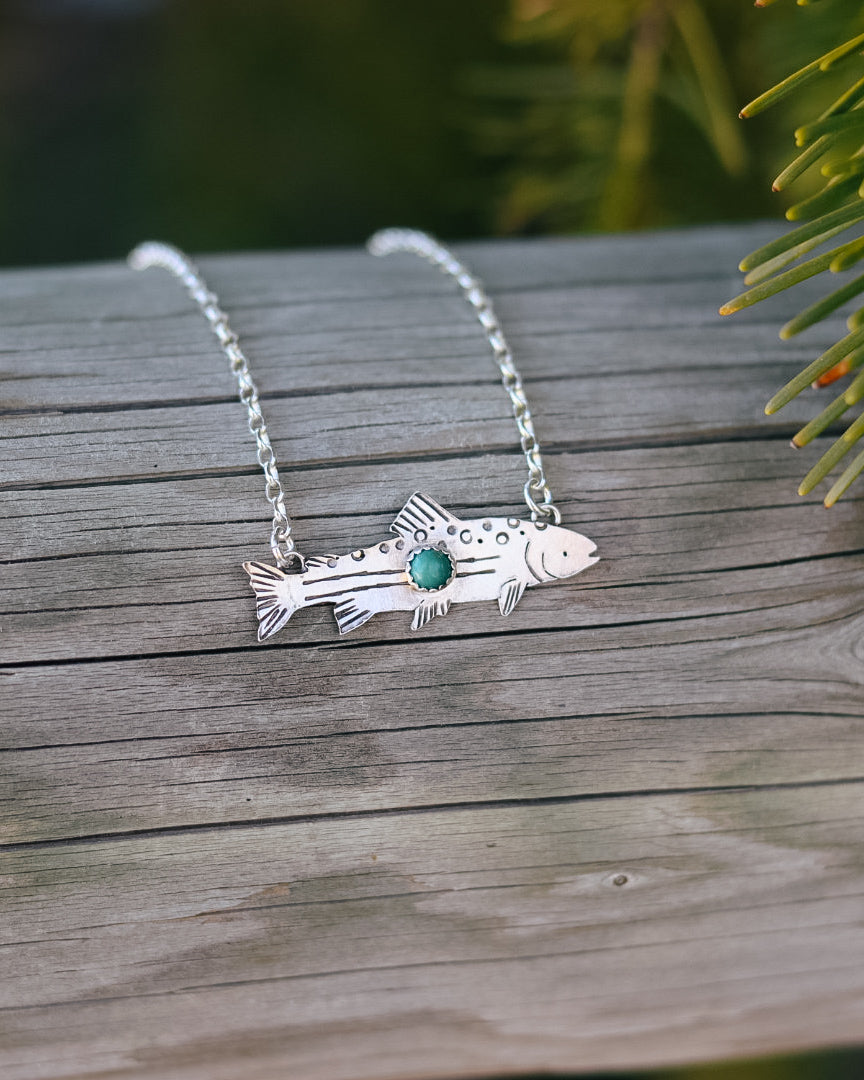 Tahoe Trout Bar Necklace