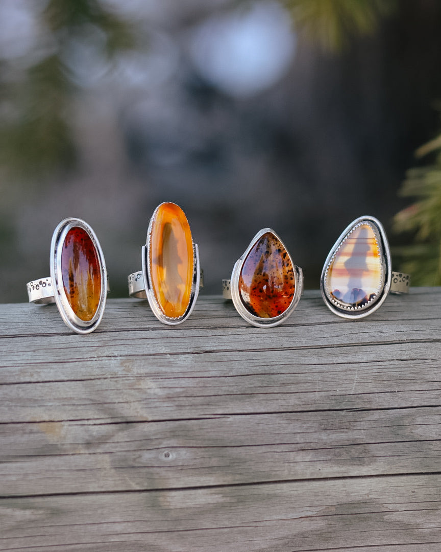 Montana Agate Trout Ring || 8.5