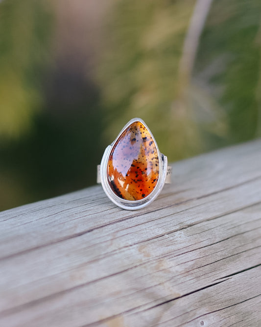 Montana Agate Trout Ring || 8.5