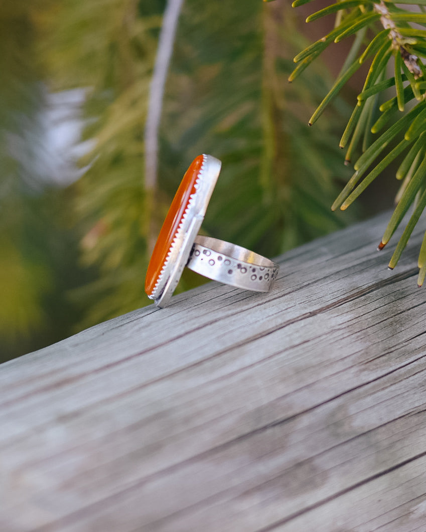 Montana Agate Trout Ring || 6.5