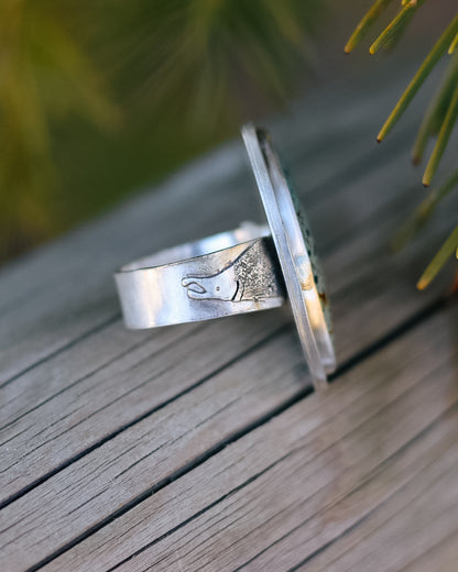 Split Kokanee Ring || Morning Dew Jasper 8.5