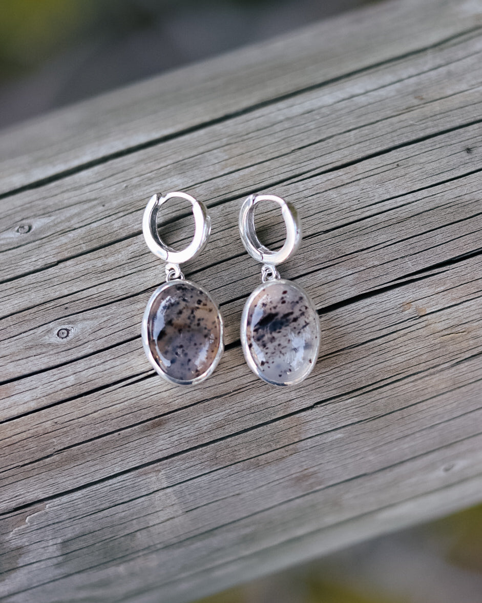 Montana Agate Huggies