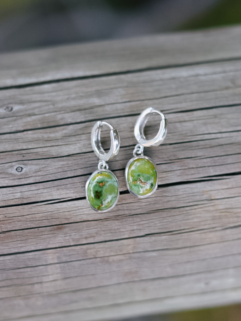 Sonoran Gold Turquoise Huggies