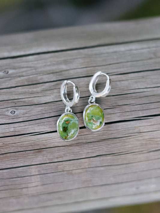 Sonoran Gold Turquoise Huggies