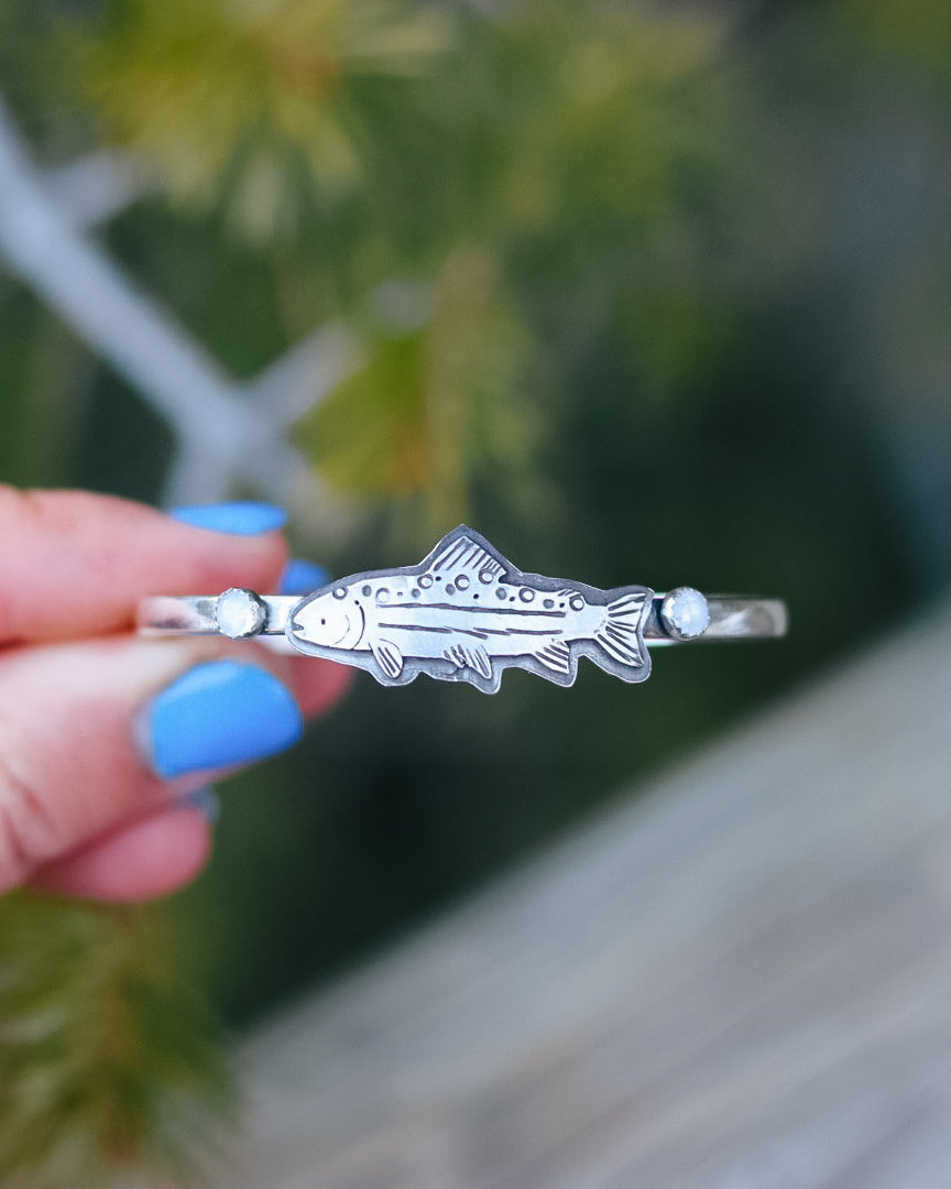 Tahoe Trout Cuff || Moonstone || 5.5''