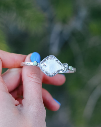 Turquoise Halibut Cuff || Ripple || 5.5''