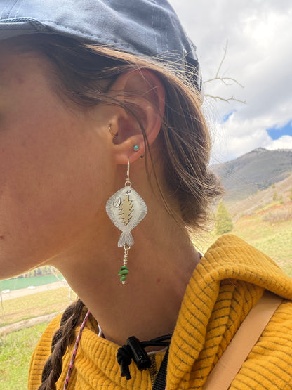 Grateful Halibut Earrings || Turquosie