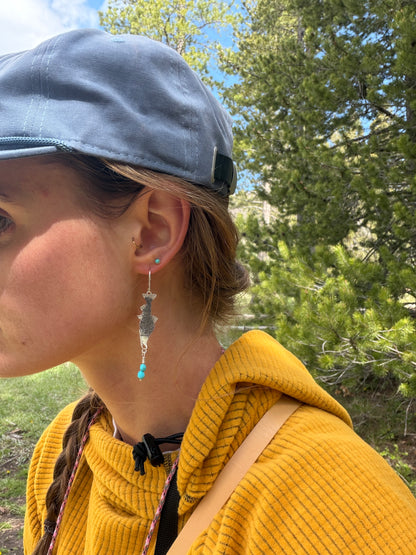 Kokanee salmon Earrings || Blue Ride Turquoise